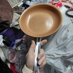 Red Copper Gold Diamond Non-stick Frying Pan 10"